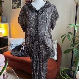 Black and White Polka Dot Blouse